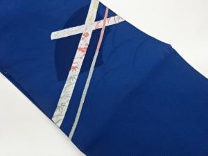 絽綴れ地紙に草花・露芝・菱模様織出し名古屋帯